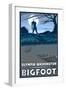 Olympia, Washington - Bigfoot-Lantern Press-Framed Art Print