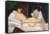 Olympia-Edouard Manet-Framed Stretched Canvas