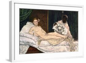 Olympia-Edouard Manet-Framed Art Print