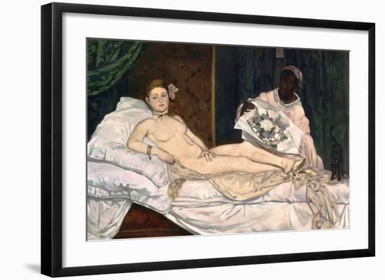 Olympia-Edouard Manet-Framed Art Print