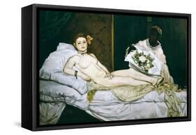 Olympia-Edouard Manet-Framed Stretched Canvas