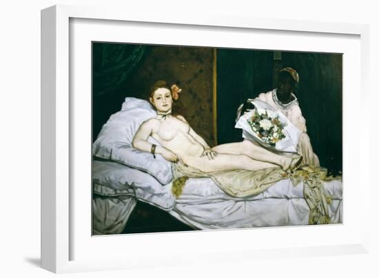 Olympia-Edouard Manet-Framed Art Print