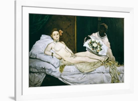 Olympia-Edouard Manet-Framed Premium Giclee Print