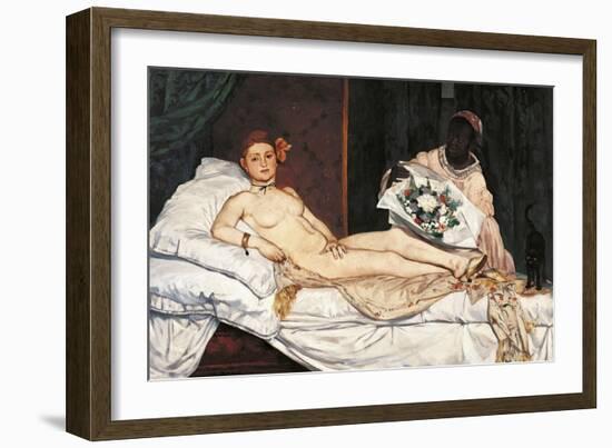 Olympia-Edouard Manet-Framed Art Print