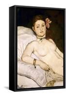 Olympia-Edouard Manet-Framed Stretched Canvas