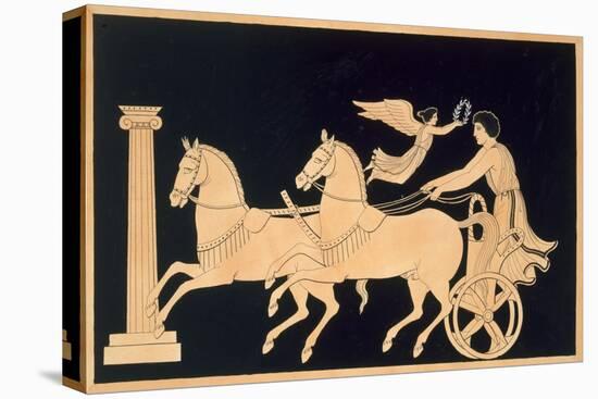 Olympian Charioteer Crowned with a Laurel Wreath, Published 1808-10 (Colour Litho)-French-Stretched Canvas