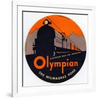 Olympian, the Milwaukee Road: Electrified over the Mountains-null-Framed Giclee Print