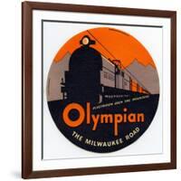 Olympian, the Milwaukee Road: Electrified over the Mountains-null-Framed Giclee Print