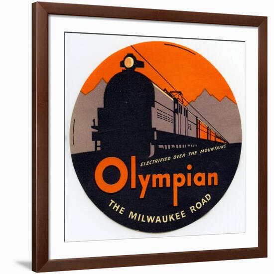 Olympian, the Milwaukee Road: Electrified over the Mountains-null-Framed Giclee Print