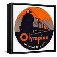 Olympian, the Milwaukee Road: Electrified over the Mountains-null-Framed Stretched Canvas