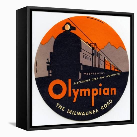 Olympian, the Milwaukee Road: Electrified over the Mountains-null-Framed Stretched Canvas