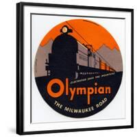 Olympian, the Milwaukee Road: Electrified over the Mountains-null-Framed Giclee Print