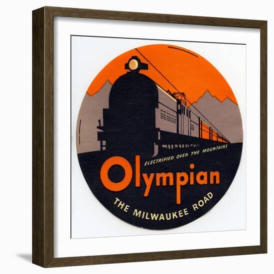 Olympian, the Milwaukee Road: Electrified over the Mountains-null-Framed Giclee Print