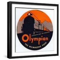 Olympian, the Milwaukee Road: Electrified over the Mountains-null-Framed Giclee Print