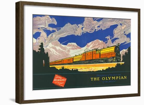 Olympians of the Past and the Olympian of the Present-null-Framed Giclee Print