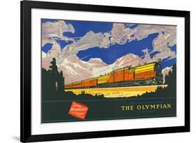 Olympians of the Past and the Olympian of the Present-null-Framed Giclee Print