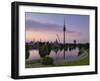 Olympiapark and Olympiaturm at Dusk, Munich, Bavaria, Germany, Europe-Gary Cook-Framed Photographic Print