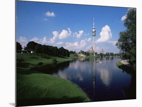 Olympiapark (Olympic Park) and the Olympiaturm (Olympic Tower), Munich, Bavaria, Germany-Yadid Levy-Mounted Photographic Print