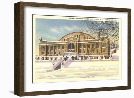 Olympic Arena, Lake Placid, New York-null-Framed Art Print