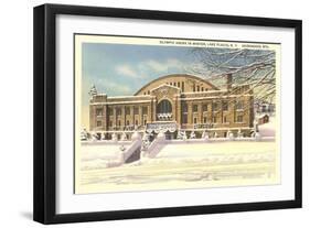 Olympic Arena, Lake Placid, New York-null-Framed Art Print