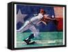 Olympic Baseball-Michael Dudash-Framed Stretched Canvas