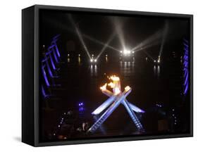 Olympic Cauldron after Being Lit at the Opening Ceremony for the 2010 Olympics-null-Framed Stretched Canvas