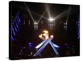 Olympic Cauldron after Being Lit at the Opening Ceremony for the 2010 Olympics-null-Stretched Canvas