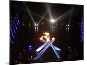 Olympic Cauldron after Being Lit at the Opening Ceremony for the 2010 Olympics-null-Mounted Photographic Print