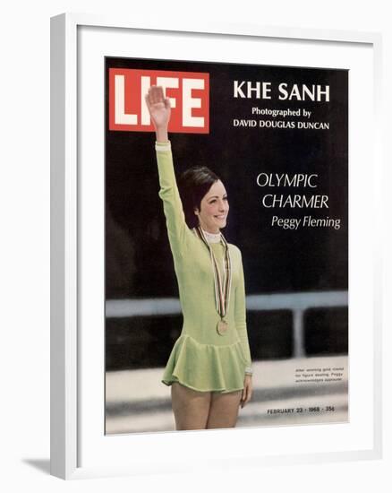 Olympic Charmer Peggy Fleming, February 23, 1968-Art Rickerby-Framed Photographic Print