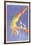 Olympic Diving, Helsinki, Finland, 1952-null-Framed Art Print