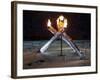 Olympic Flame During the Opening Ceremony for the Vancouver 2010 Olympics-null-Framed Photographic Print