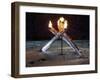 Olympic Flame During the Opening Ceremony for the Vancouver 2010 Olympics-null-Framed Photographic Print