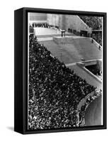 Olympic Flame Is Lit in the Stadium in Berlin-null-Framed Stretched Canvas