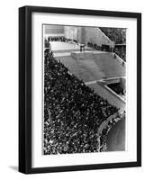 Olympic Flame Is Lit in the Stadium in Berlin-null-Framed Photographic Print