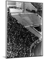 Olympic Flame Is Lit in the Stadium in Berlin-null-Mounted Photographic Print