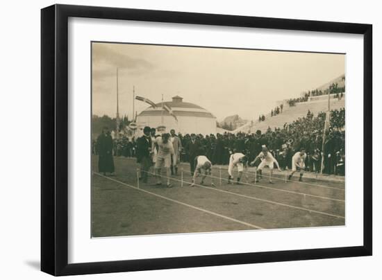 Olympic Games, 1896, Preparation for the 100-Meter Race, 1896-Albert Meyer-Framed Giclee Print