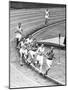 Olympic Games 1952 : Emil Zatopek in the Lead During 5000 M. Race July 25, 1952-null-Mounted Photo