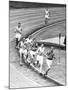 Olympic Games 1952 : Emil Zatopek in the Lead During 5000 M. Race July 25, 1952-null-Mounted Photo