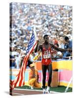 Olympic Games in Los Angeles, 1984 : 100M : Carl Lewis Winner-null-Stretched Canvas