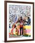 Olympic Games in Los Angeles, 1984 : 100M : Carl Lewis Winner-null-Framed Photo