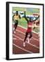 Olympic Games in Los Angeles, 1984 : 4X100M : American Team Is Winner : Carl Lewis-null-Framed Photo