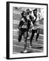 Olympic Games in Los Angeles, 1984 : American Evelyn Ashford Winning the 100M, on R : Heather Oaks-null-Framed Photo