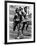 Olympic Games in Los Angeles, 1984 : American Evelyn Ashford Winning the 100M, on R : Heather Oaks-null-Framed Photo