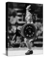 Olympic Games in Los Angeles, 1984 : Weightlifting: Chinese Wu Shude July 30, 1984-null-Stretched Canvas