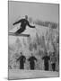Olympic Hopeful, Bud Werner, Jumping Slope, at Sun Valley Training Camp-null-Mounted Premium Photographic Print