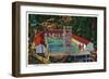 Olympic Hot Springs, Olympic National Park - Olympic National Park-Lantern Press-Framed Art Print