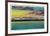 Olympic Mountains from Puget Sound - Olympic National Park-Lantern Press-Framed Premium Giclee Print