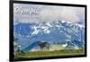 Olympic National Park - Deer and Hurricane Ridge-Lantern Press-Framed Art Print