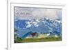 Olympic National Park - Deer and Hurricane Ridge-Lantern Press-Framed Premium Giclee Print