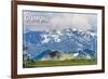 Olympic National Park - Deer and Hurricane Ridge-Lantern Press-Framed Premium Giclee Print